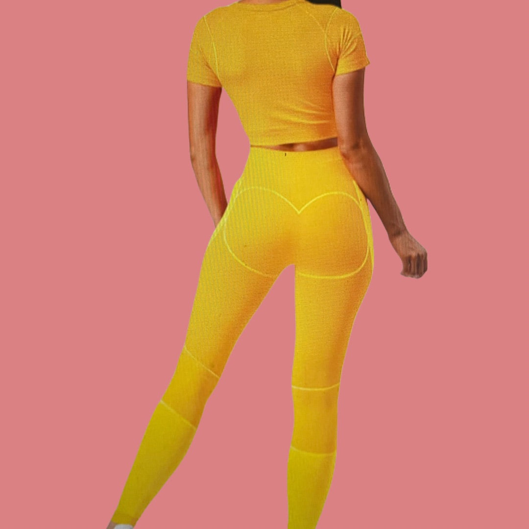 Yellow activewear sale