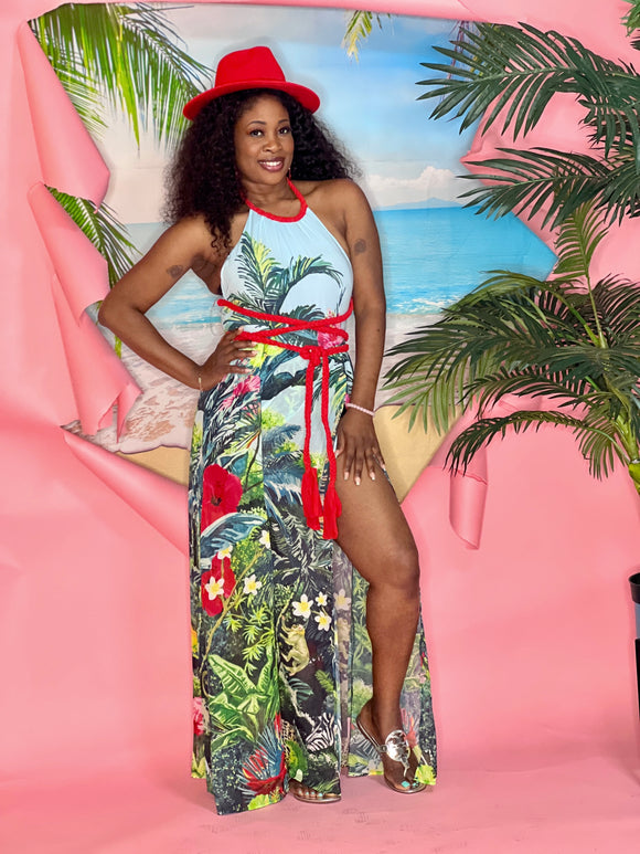 Sandy Tropical Maxi Dress