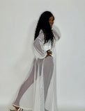 Carla White Mesh Maxi Dress