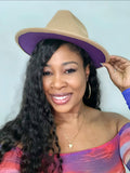 Fedora Hat  - (Camel / Purple)