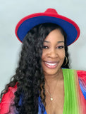 Fedora Hat -  (Red / Blue)