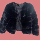 Diana Faux Fur Coat (Black)