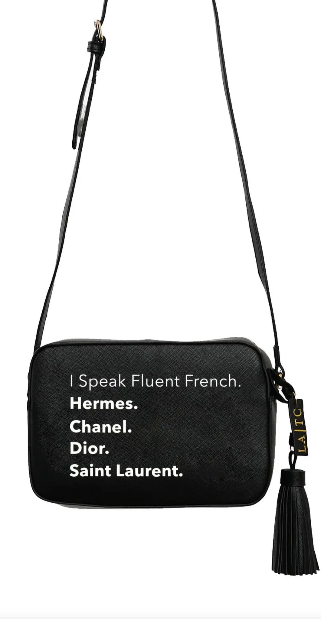 Fluent French Vegan Leather Crossbody Handbag (Black) – Tuulie Official