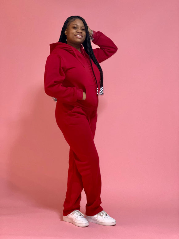 Grace Sweatsuit Jogger Set (Red)