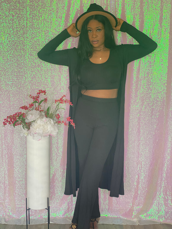 Natalia 3 piece set (Black)