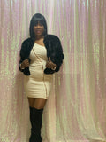 Diana Faux Fur Coat (Black)