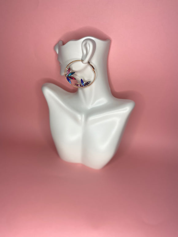 Flower Circle Earring