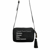 Fluent French Vegan Leather Crossbody Handbag (Pink)