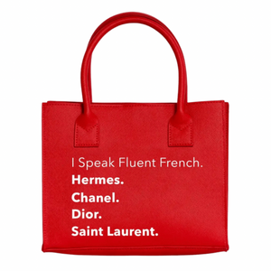 Fluent French Vegan Leather Mini Tote Handbag (Red) – Tuulie Official