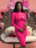 Donda Dress (Fuschia Pink)