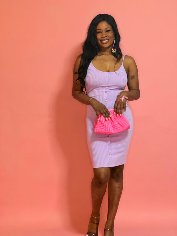 Brittany Midi Dress (Lavender)