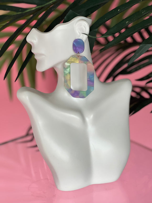 Island Girl Earring (Purple / Multi)