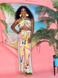 Narissa Pants Set (Mint / Multi)