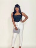 Nia Mesh Corset Top (Black)