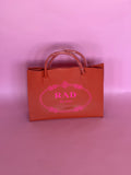 "RAD" Vegan Leather Tote Handbag (Orange)