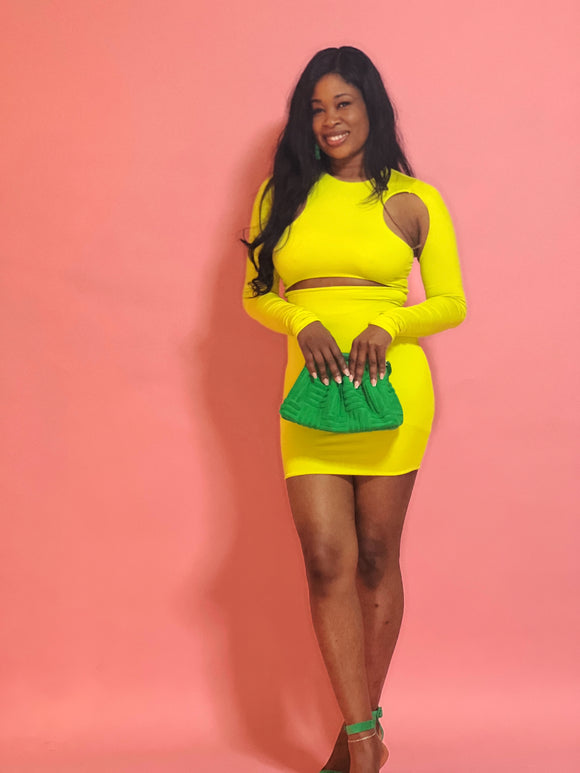 Andrea Dress (Lime Green)