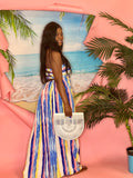 Tamara Tube Maxi Dress (Blue / Multicolor)