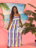 Tamara Tube Maxi Dress (Blue / Multicolor)