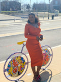 Francesca Dress (Orange Rust)