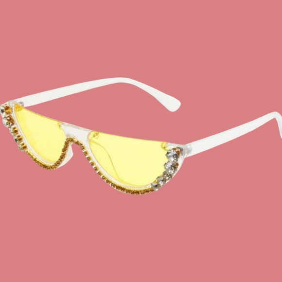 Daisy Semi Rimless Sunglasses (Yellow)