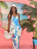 Venus Maxi Dress (Blue Multi)