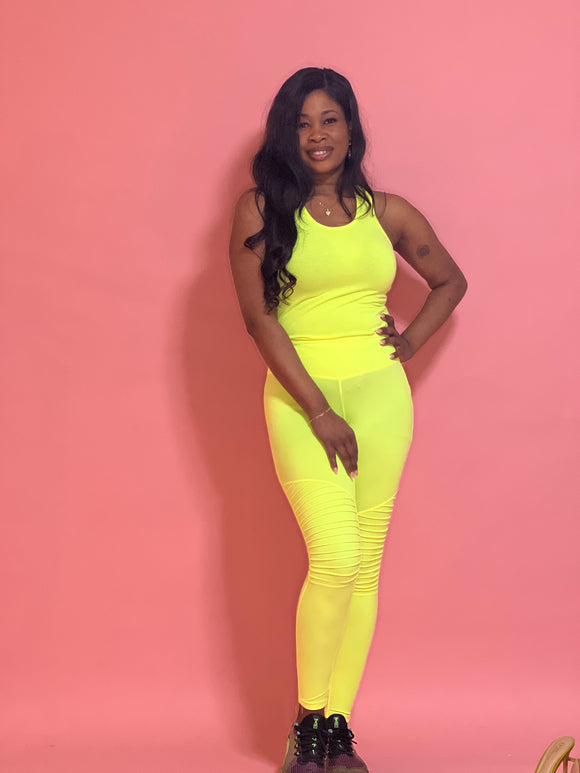 Georgia Bodysuit Top (Neon Lime Green)