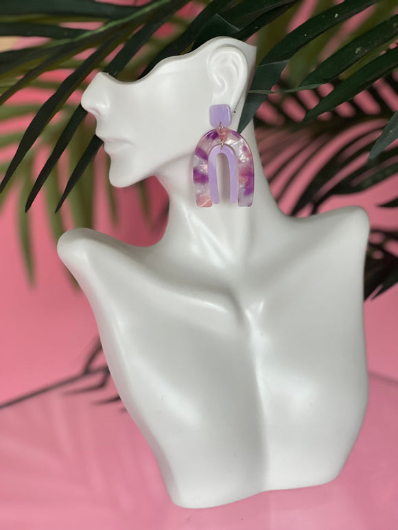 Double Arch Earring (Purple)