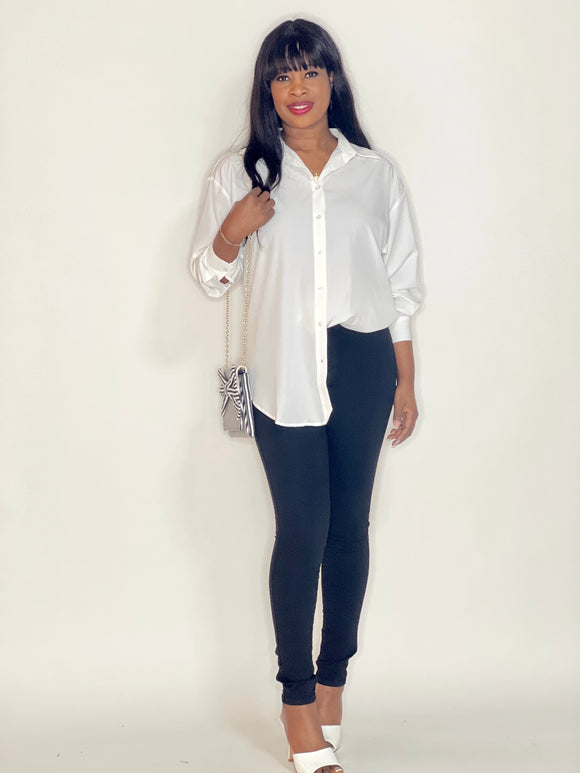 Mira Collar Shirt (White)