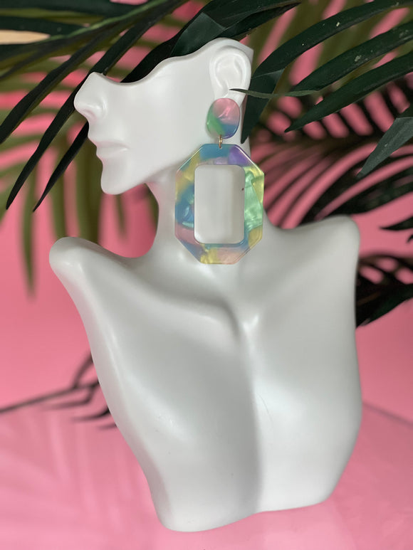 Island Girl Earring (Green/Multi)