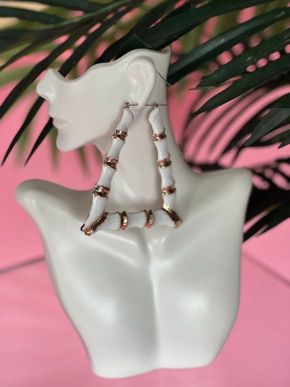Brooklyn Girl Earring (White / Gold)