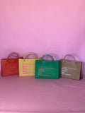 "RAD" Vegan Leather Tote Handbag (Orange)