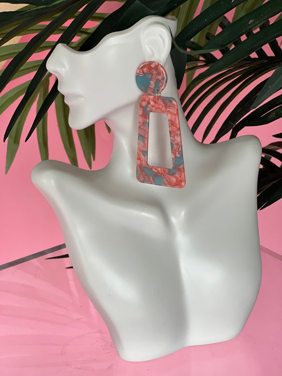 Island Girl Earring (Blue / Pink)